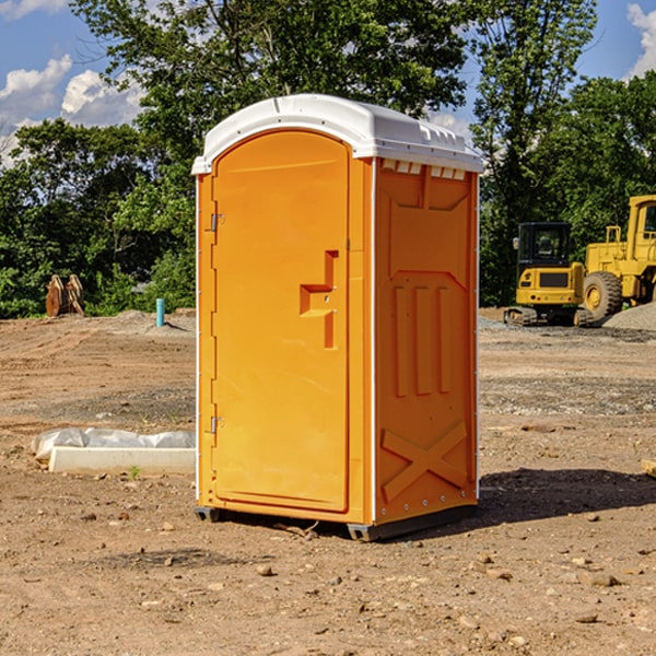 how often are the portable restrooms cleaned and serviced during a rental period in Henrietta Missouri